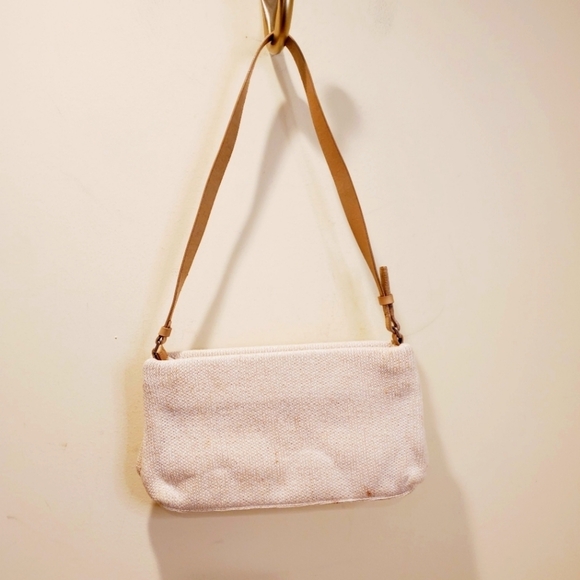 Mazzini Firenze made in Italy vintage  Cream Canvas shoulder bag - Picture 1 of 12